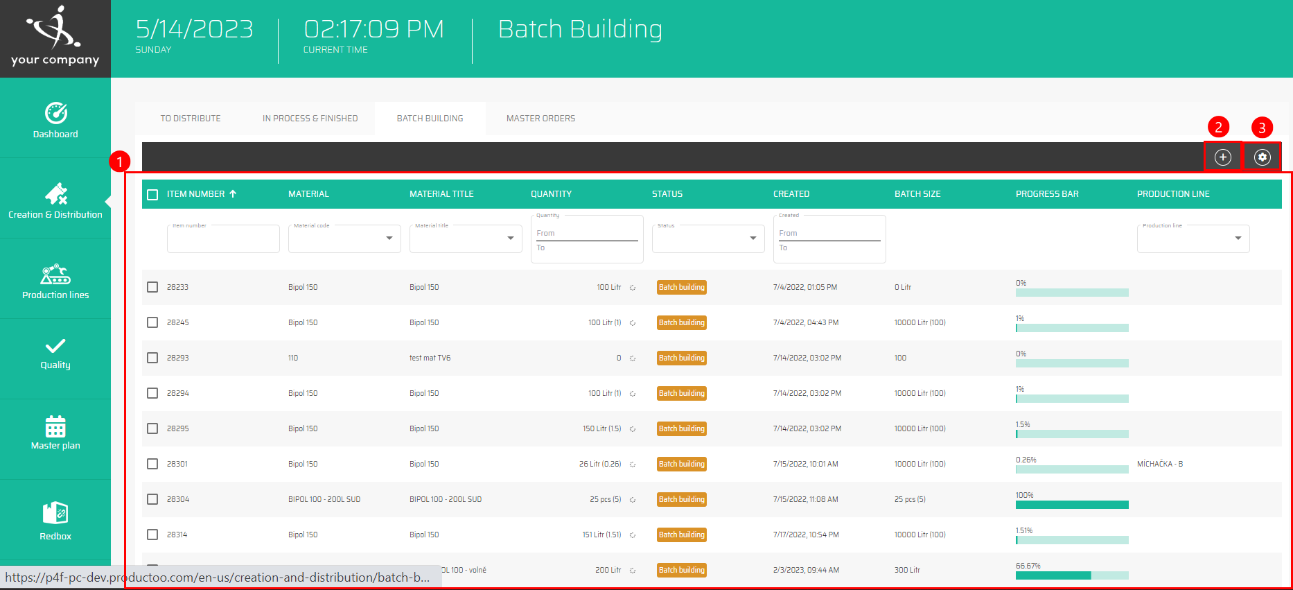 Batch building